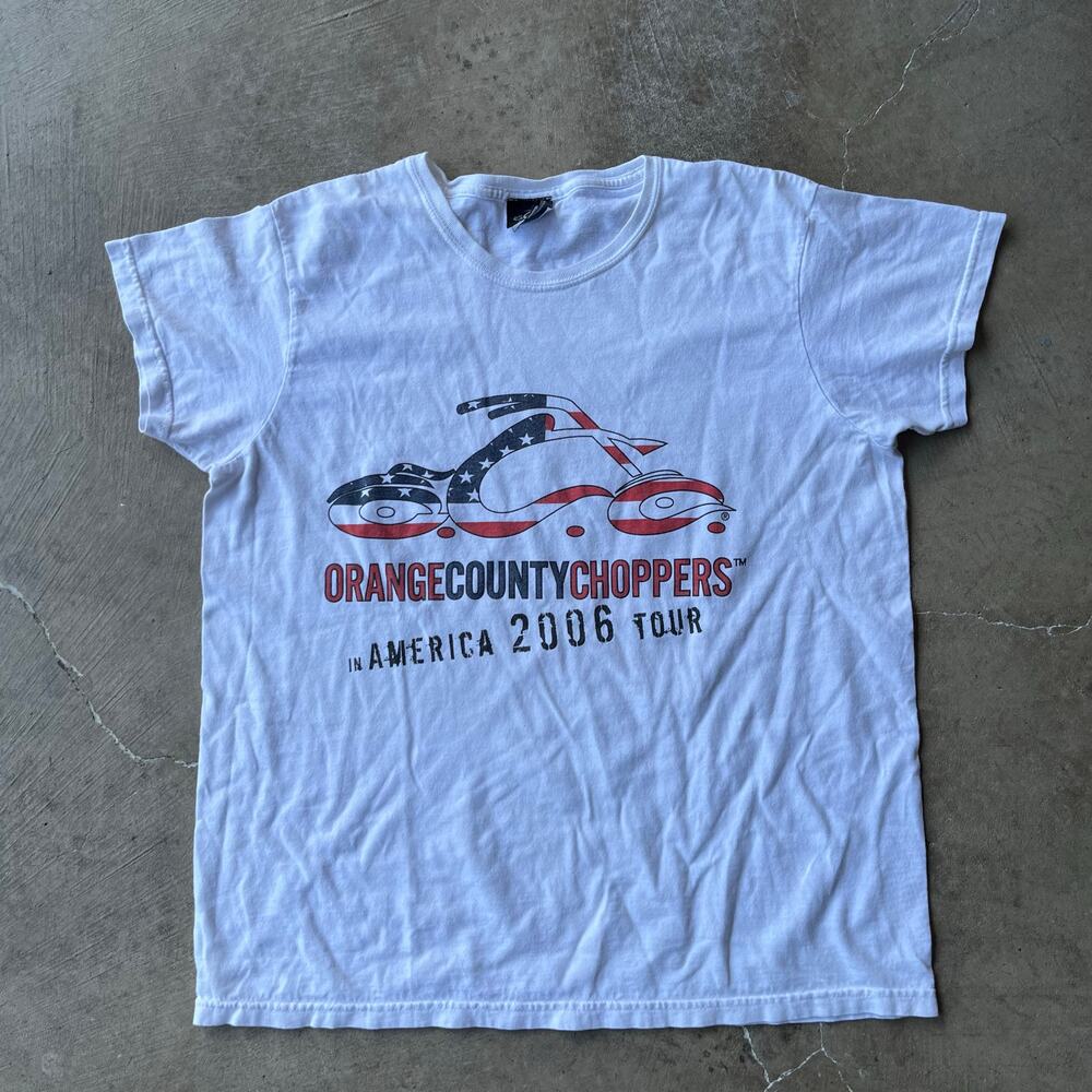 VINTAGE ORANGE COUNTY CHOPPERS 2006 TOUR SHIRT WOMENS LARGE